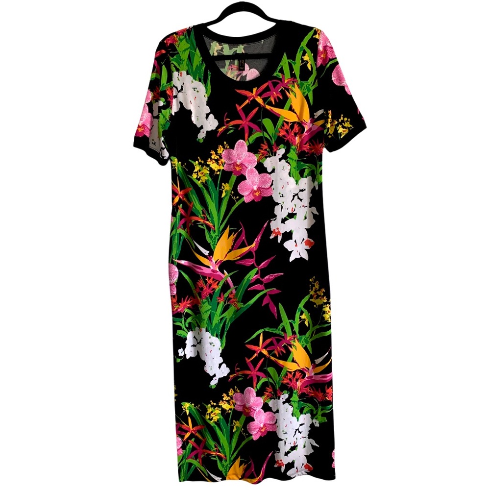 G.I.L.I. Tropical Print Resortwear Layered Maxi Dress